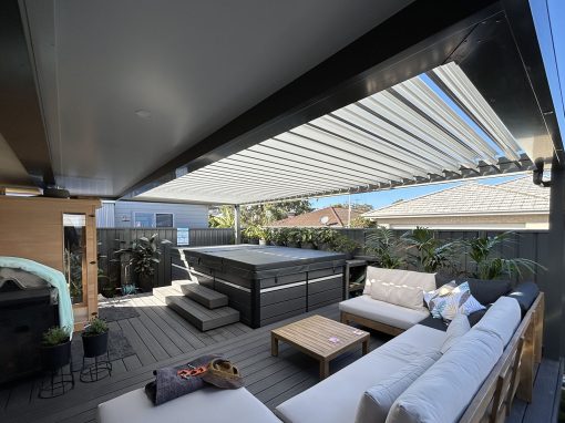 modern opening louvre roof sydney